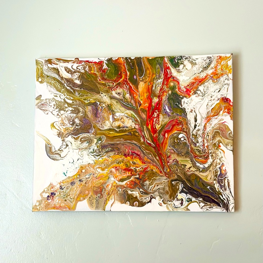 Abstract Acrylic Pour artwork